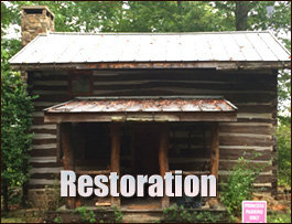 Historic Log Cabin Restoration  Fredericksburg, Virginia